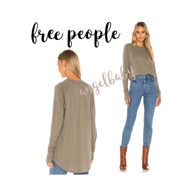 Free people Arden tee in Washed Army! - Picture 7 of 16